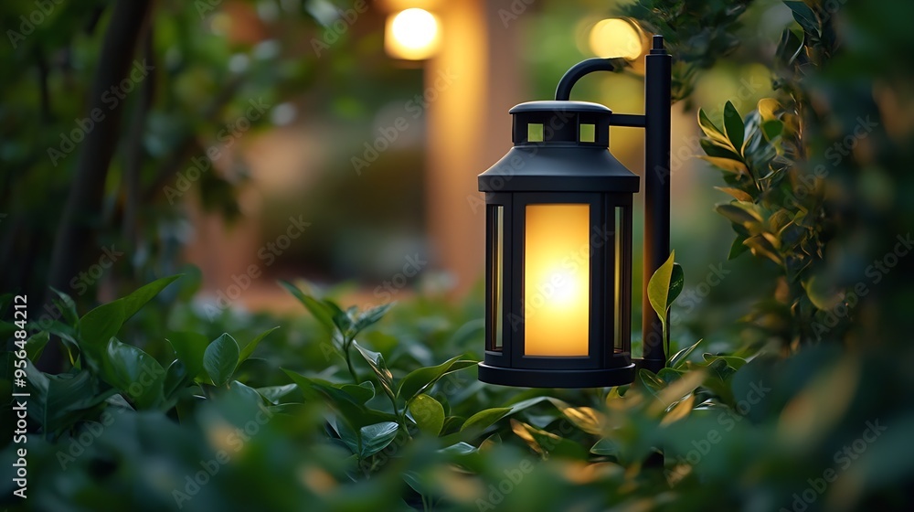 Aufkleber elegant garden lantern enhancing your outdoor ambiance with decorative illumination creating a seren