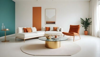 Photo interior modern design room 3d illustration