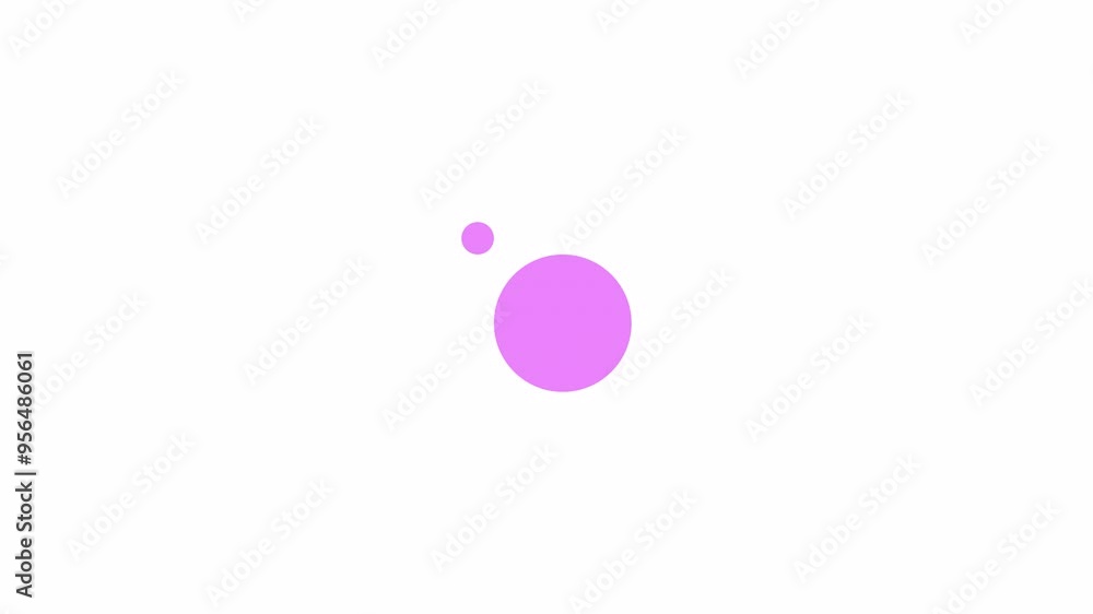 Fototapete circles changing sizes loading animation. computing technology update animated element 2d abstract 4
