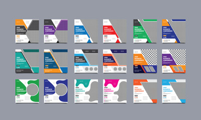 Business conference social media post banner design.