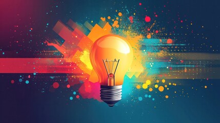 Infographic for business innovation illustrating new ideas and breakthrough strategies in a modern, creative layout with vibrant colors and bold typography, emphasizing creativity and forward-thinking