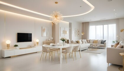 Fototapeta premium Photo interior modern design room 3d illustration