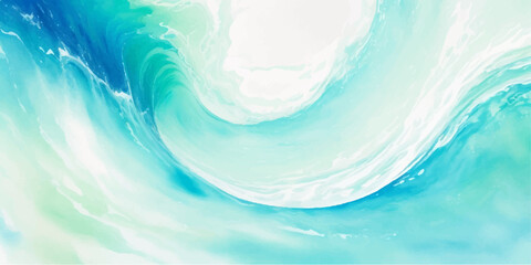 abstract soft blue and green abstract water color ocean wave texture background. Banner Graphic Resource as background for ocean wave and water wave abstract graphics	