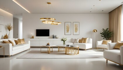 Fototapeta premium Photo interior modern design room 3d illustration