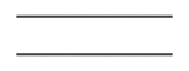 手書きのシンプルな直線の飾り罫 - 二重の黒いラインの文字装飾のフレーム素材 - 子持ち罫