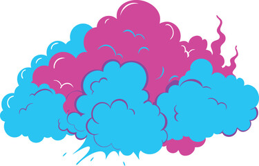 Obraz premium Orange 3D Clouds Set PNG - Royalty-Free Stock for Games Animation. Generated With AI