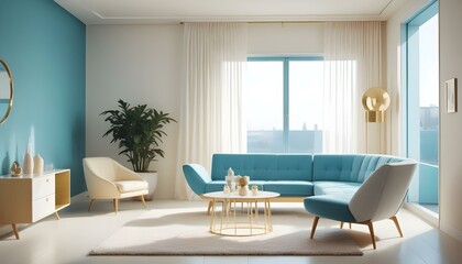 Photo interior modern design room 3d illustration