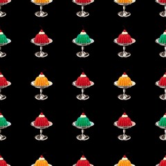 Pudding  jelly custard Seamless pattern fabric pattern