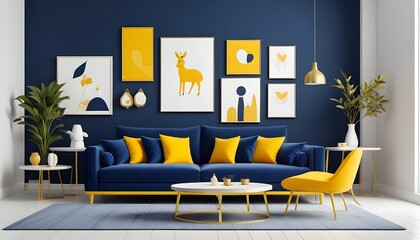 Photo interior modern design room 3d illustration