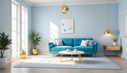 Photo interior modern design room 3d illustration