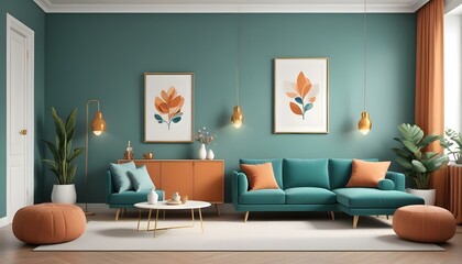Photo interior modern design room 3d illustration