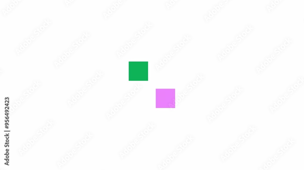 Fototapete rotating square dots loading animation. application software upgrade animated element 2d abstract 4k