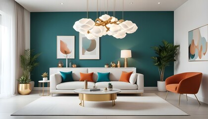Photo interior modern design room 3d illustration