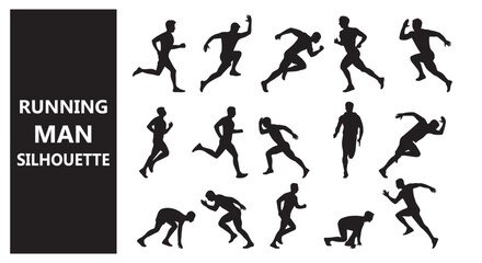 Running man silhoutte