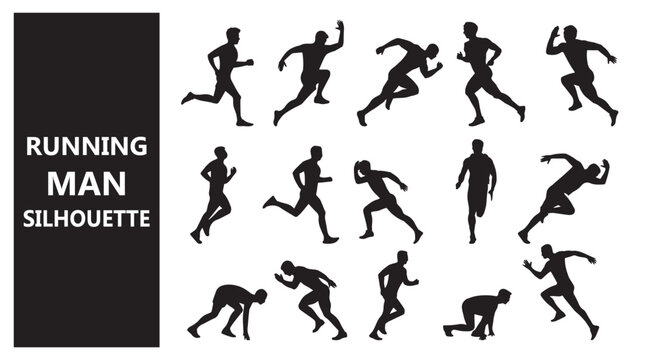 Running man silhoutte