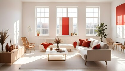 Photo interior modern design room 3d illustration