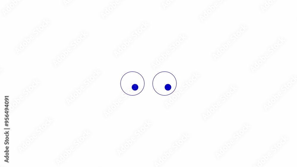 Fototapete eyes with moving irises loading animation. data updating control animated element 2d abstract 4k vid
