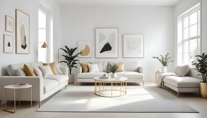 Photo interior modern design room 3d illustration