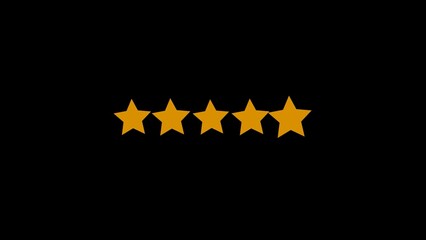 5 Star rating ,yellow star illustration