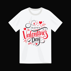 happy valentine's day t-shirt lettering design