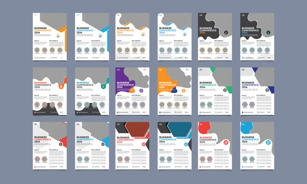 Business conference flyer template.