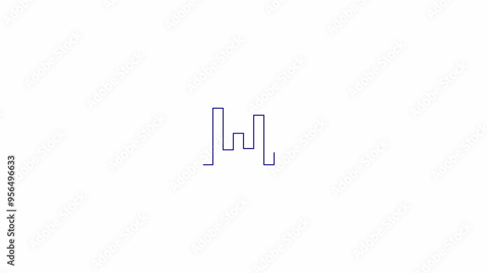 Poster vertical bar chart loading animation. business data upgrade animated element 2d abstract 4k video mo