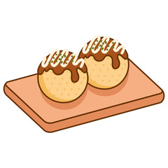 Takoyaki Food Illustration