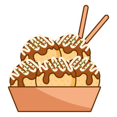 Takoyaki Food Illustration