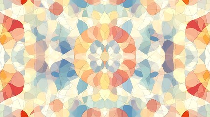 Abstract colorful pattern with geometric shapes.