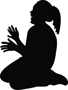 recommend clip art: a girl sitting body silhouette vector
