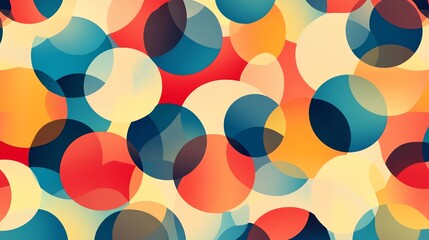 Abstract background with overlapping colorful circles.