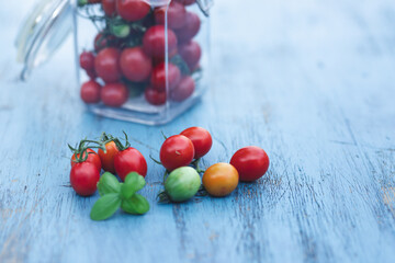 Preserved tomatoes in jar