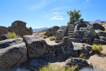 Sacrificial Altar in The Celtic settlement called Fort of Ulaca in Sierra de la Paramera