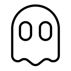 Ghost Boo Spirit Halloween Single Icon Outline Style