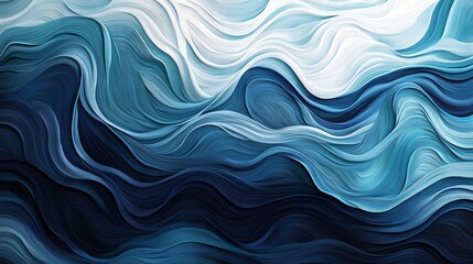 Fototapeta premium Abstract wave pattern in shades of blue.
