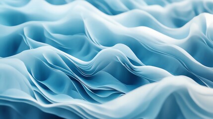 Obraz premium Abstract blue wave background, flowing lines and curves.