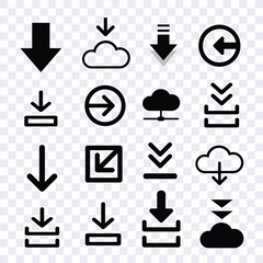 download icon set arrow vector 