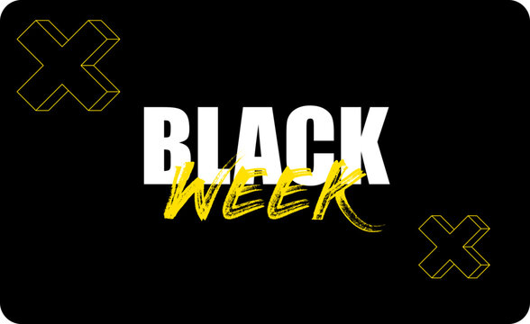 black week friday sale marketing advertising yellow