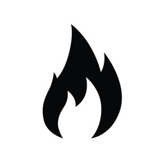 Fire flame silhouette logo vector