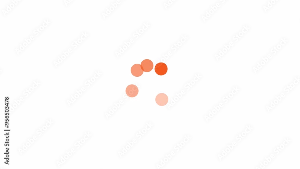 Fototapete moving dots circle loading animation. application upgrading duration animated element 2d abstract 4k