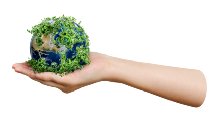 Holding Earth png sticker, transparent background