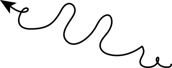 Fototapeta premium Arrow doodle line element