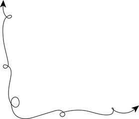 Fototapeta premium Arrow doodle line element