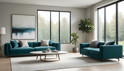 Photo interior modern design room 3d illustration