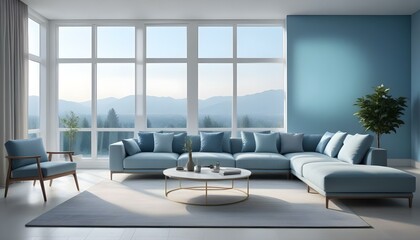 Photo interior modern design room 3d illustration