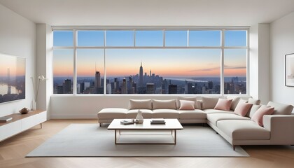 Naklejka premium Photo interior modern design room 3d illustration