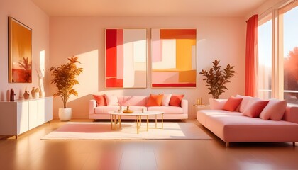 Photo interior modern design room 3d illustration