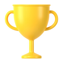 3D trophy png sticker, prize for 1st place on transparent background