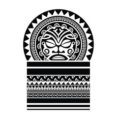 Polynesian tattoo tribal band sleeve design. Samoan tattoo tribal ornament border.
 Decorative seamless pattern.