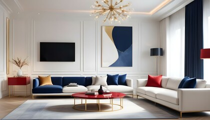 Photo interior modern design room 3d illustration
